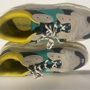 Balenciaga Teal and Yellow Sneakers
